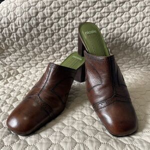 Nicole Chestnut Brown Women's Mules